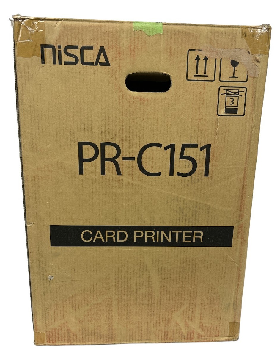 NEW Nisca PR-C151 Plastic PVC ID Card Badge Printer 100-240V 2A 50