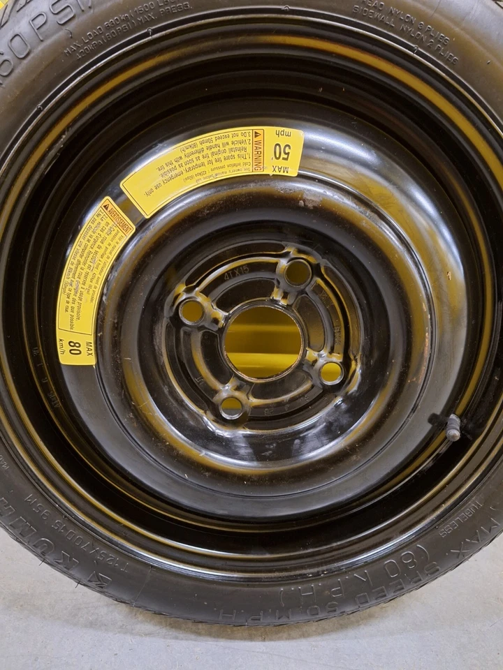 2004-2008 SUZUKI FORENZA SPARE TIRE DONUT WHEEL RIM OEM T125/70D15 - Image 3 of 4