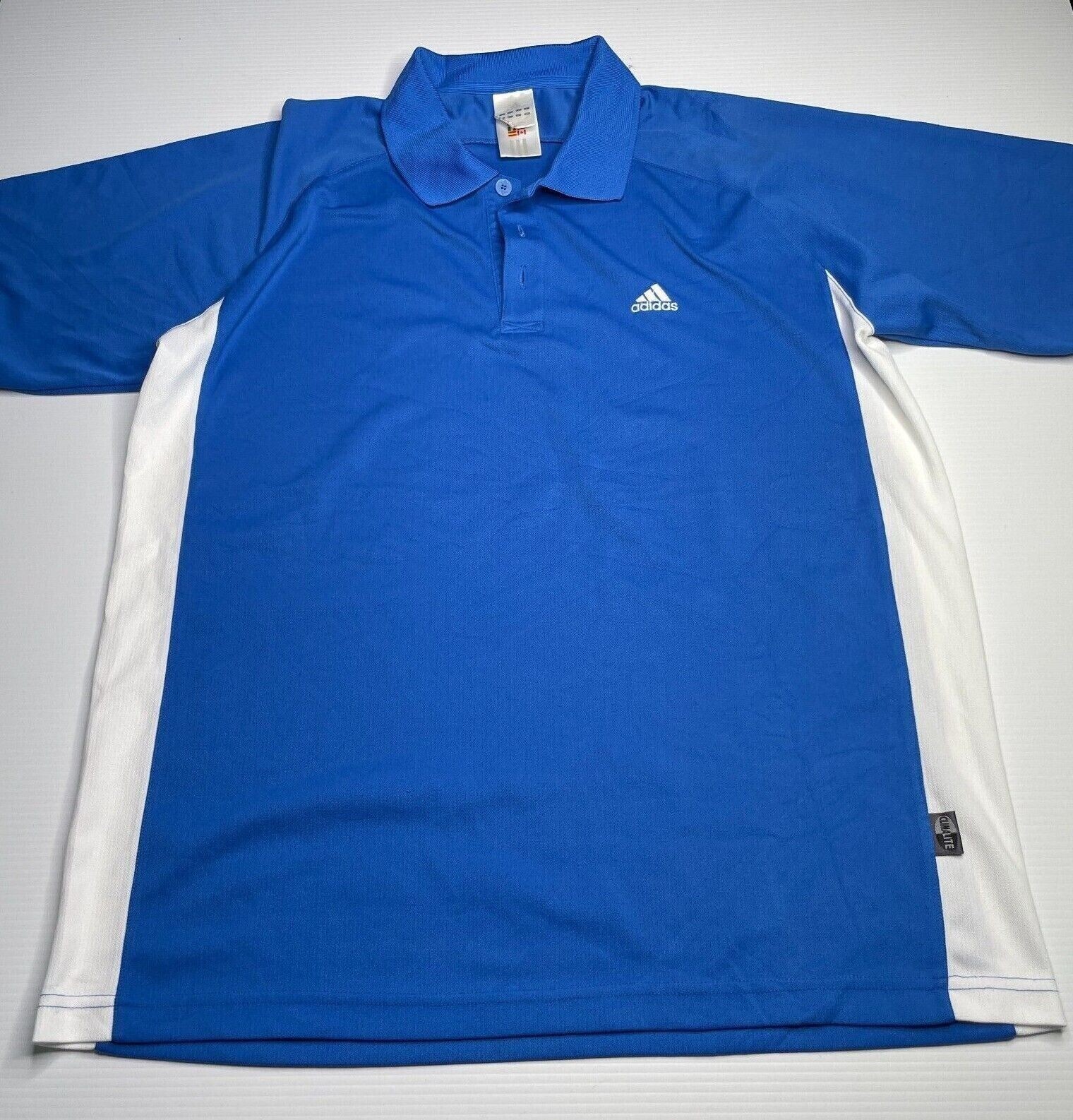 Adidas Athletic Logo Polo Shirt for Men Size M Blue Casual Sporty Fashion Fit