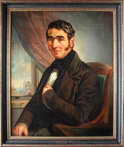 Biedermeier Retrato de un hombre muy elegante hacia 1830 - Imagen 10 de 23