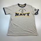 Colosseum Navy Midshipmen Shirt Mens Medium Gray Short Sleeve Casual Ncaa