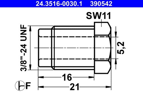 BREMSLEITUNGSENDE 3/8 "X24 - Bild 1 von 1