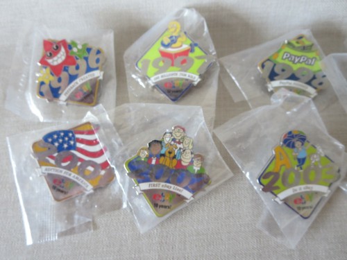 2005 eBay Live San Jose 10th Anniversary Pins 1996 to 2005 Set of 10 New - Picture 3 of 4