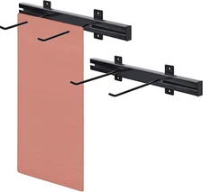 Yoga Mat Wall Mount Rack Adjustable Exercise Mat Storage Shelf Hanging Foam Roll