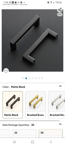 ravinte cabinet hardware black - Picture 2 of 10