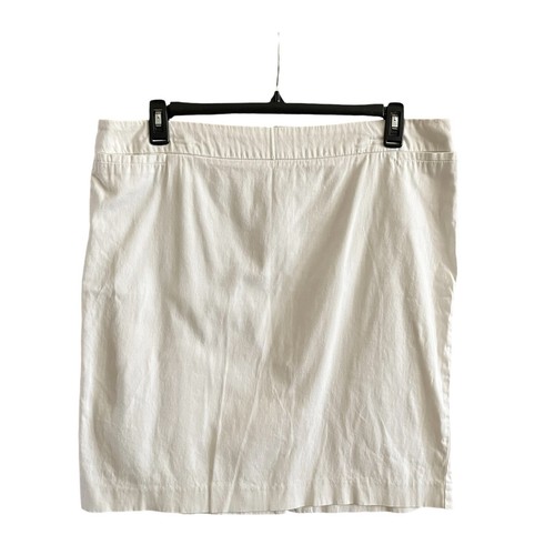George Skirt Women's Size 18 White Pencil Straight Stretch Zip Minimalist Casual - Picture 2 of 6