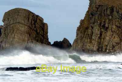 Foto 6x4 Meeresklippen nahe Mittelfeld Strand Achinver Ein kalter und windiger Winter c2008