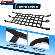 Mesh Cargo Net Roof Top Netting Hammock for 87-2025 Jeep Wrangler YJ TJ JK JL JT