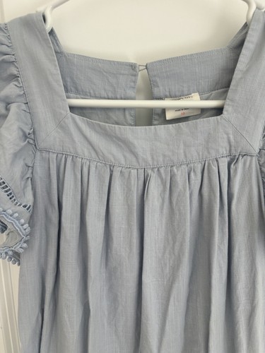 Crewcuts Girls' flutter-sleeve dress with poms double lined size: 10 EUC - Picture 3 of 13