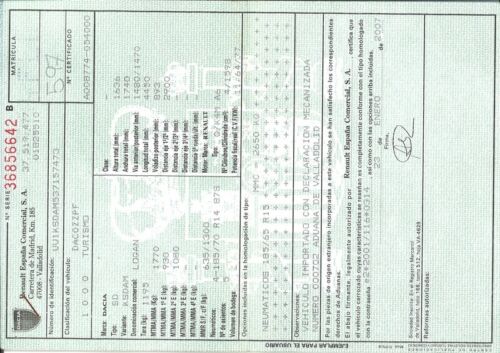 543024260R amortiguador delantero izquierdo para DACIA LOGAN MCV 2007 124250 - Imagen 5 de 11