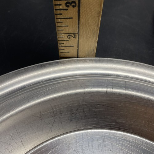 2 Vintage Edelstahl Kuchenformen Platten keine Tropfkanten Saftfänger Felgen schwer Markenlos - Bild 9 von 11