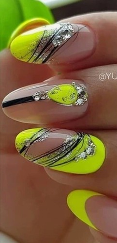 Nail Stickers Art Decal DIY Design 3D Waterproof Star Heart Black Gold 1053 - Picture 3 of 4