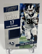 2019 Panini Prestige Football Todd Gurley League Leaders Player Worn Jersey 