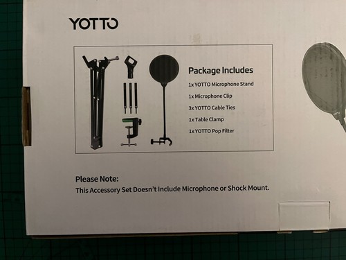 Yotto Microphone Accessory Set Mikrofonständer Studio Zubehör Podcast - Afbeelding 5 van 7