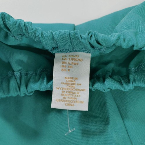 Medical Scrub Pants Elastic Waist Straight Leg Uniform Bottoms Teal Green - Picture 6 of 9