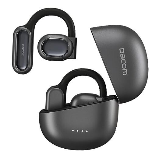 Open Ear Headphones Bluetooth 5.3, True Wireless Open Ear Earbuds ENC Black-image