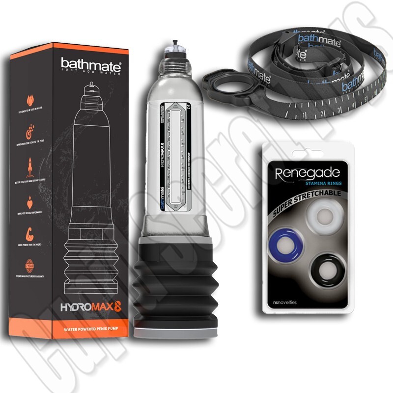 BATHMATE HYDROMAX 8 CLEAR HYDROPUMP WATER PENIS ENLARGER