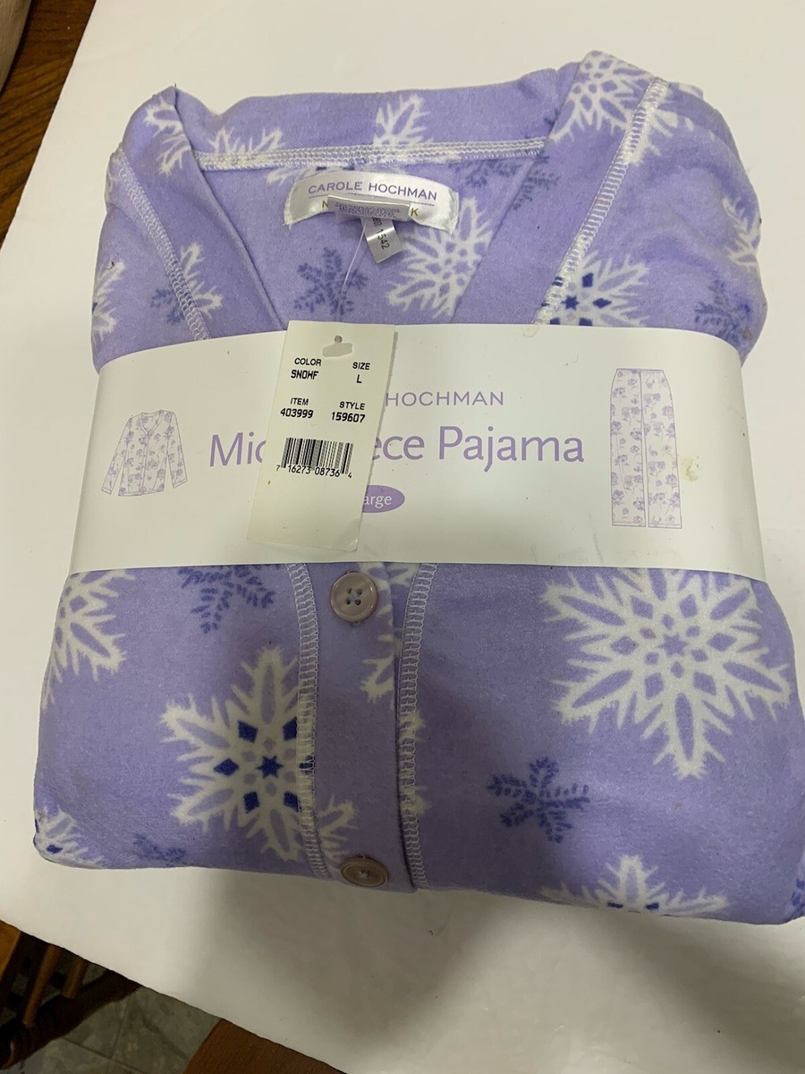 Carole Hickman Pajamas New With Tags Dirt Spot Large Purple Micro
