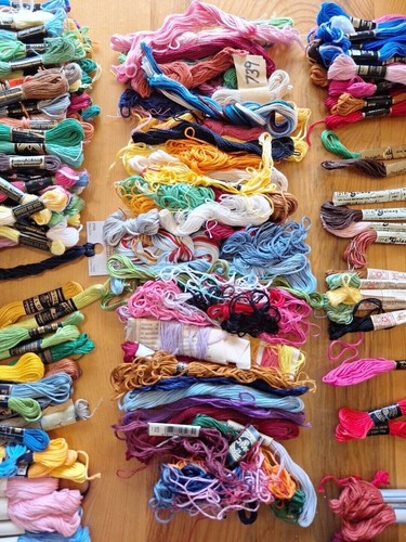 725+ Embroidery Floss Thread Lot Cards Skeins DMC JP Coats Iris Vtg Cross Stitch - Picture 7 of 22