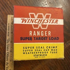 Vintage Shotgun Shell Box 12 GAUGE  Winchester Ranger Target Load Empty Box