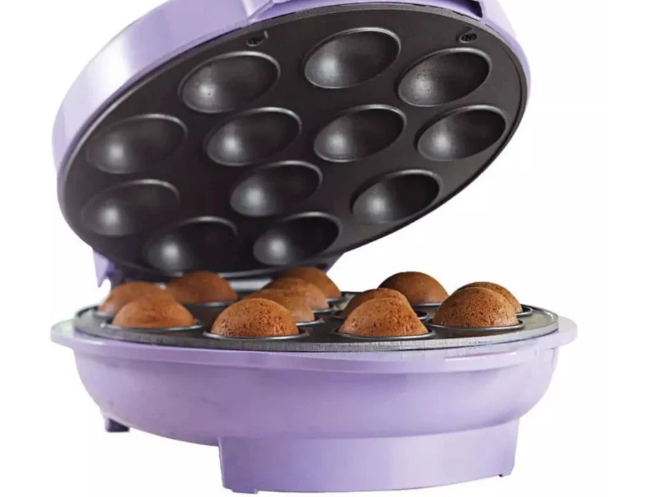 Brentwood Cake Pop Maker Platos Antiadherentes En Luz Indicadora Seguridad Sobrecalentamiento NUEVO Foto 3 de 4