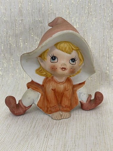 Vintage Homco - Elf Pixie - set di 3 statuine - interni casa # 5213 - porcellana!!! - Foto 4 di 10