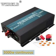 5000W Power Pure Sine Wave Inverter DC 12v 24v 36v 48V to 110V 120V AC Truck Car