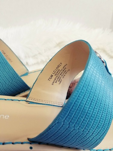 Liz Claiborne Womens LIvely Split Toe Casual Slide Sandals, Blue , Size 7.5 M - Picture 8 of 8