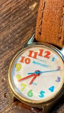 Vintage 22mm GT Timex watercolor ladies watch quartz RUNS