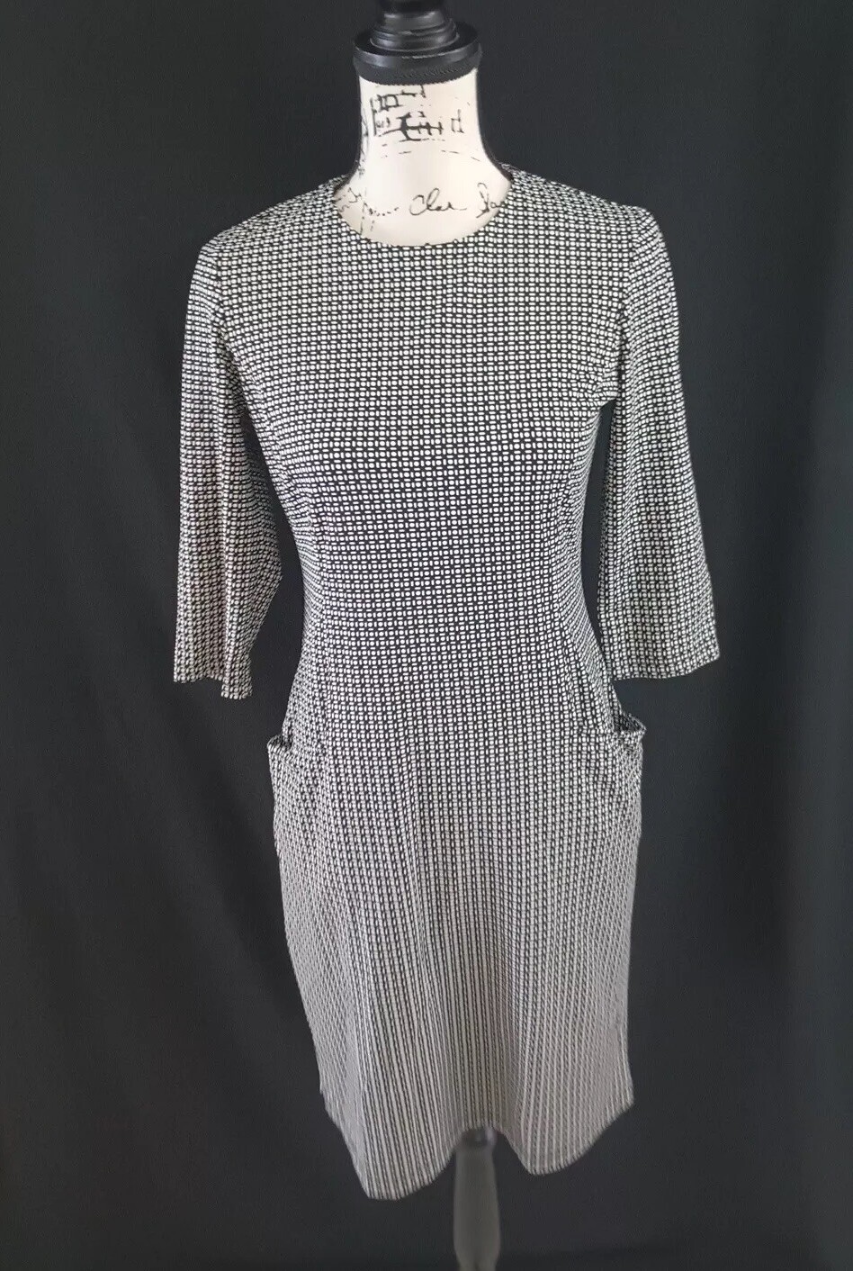 J McLaughlin Geometric Print Sheath Dress Size S … - image 2