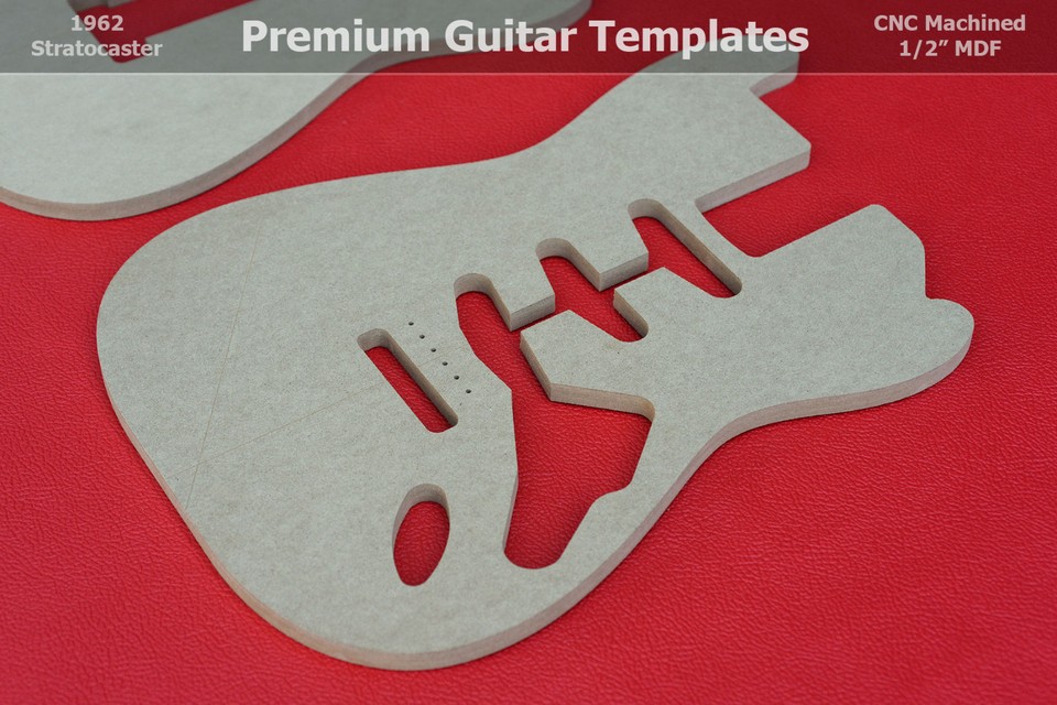1960's Stratocaster Guitar Body Router Template Set Strat CNC 1/2
