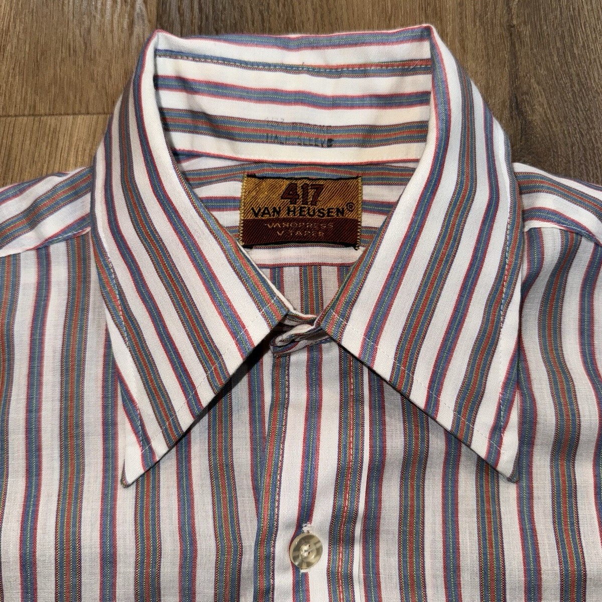 Van Heusen Shirt Striped Vtg 70s Disco Club Saturday Night Van Heusen Shirt Striped Vtg 70s Disco Club Saturday Night