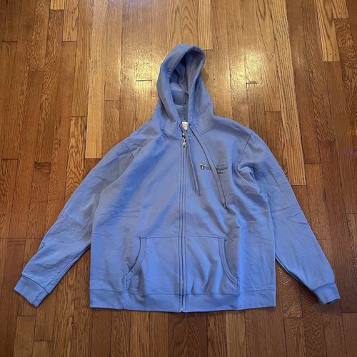 MGH Stilljacke Gildan Heavy Blend hellblau Reißverschluss Unisex XL Kapuze