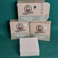 Dr Squatch BIRCHWOOD BREEZE Natural Soap 3 Pack (5 oz Each) Birch Bark & Pumice