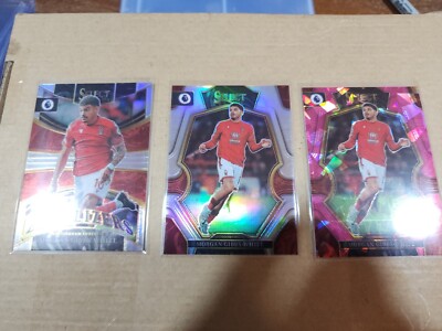 3 X MORGAN GIBBS-WHITE 2022-23 Select EPL. Pink Ice, Silver Equaliser, Prizm