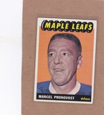 1965-66 TOPPS HOCKEY MARCEL PRONOVOST #80 MAPLE LEAFS VGEX/EX *A31742