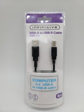 USB A to USB B Cable - USB B to A Printer Cable 6 Feet 2.0 Type B MIDI Cord A8