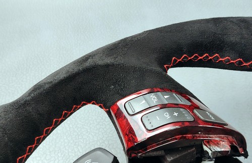 HONDA ACCORD INSPIRE V6 FLAT BOTTOM HYDRO DIPPED RED MARBLES STEERING WHEEL - Picture 17 of 21