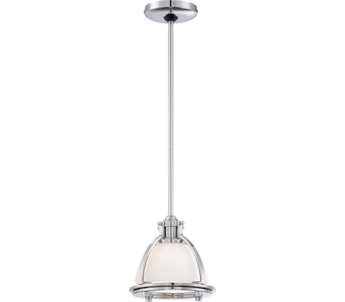 Minka Lavery 2240 77 1 Light 8 inch Chrome Bell Pendant Ceiling Light