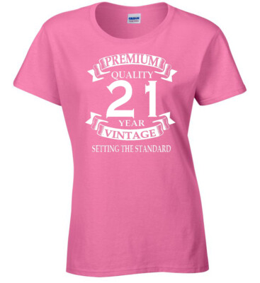 21. Geburtstag Damen T-Shirt Party Wechsel Jahr Weihnachten jedes Alter nach Bedarf