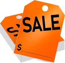 100 Pack Tags Car Dealer Mirror Hang Tags 8.5 x 11.5 Inches Price Tags for