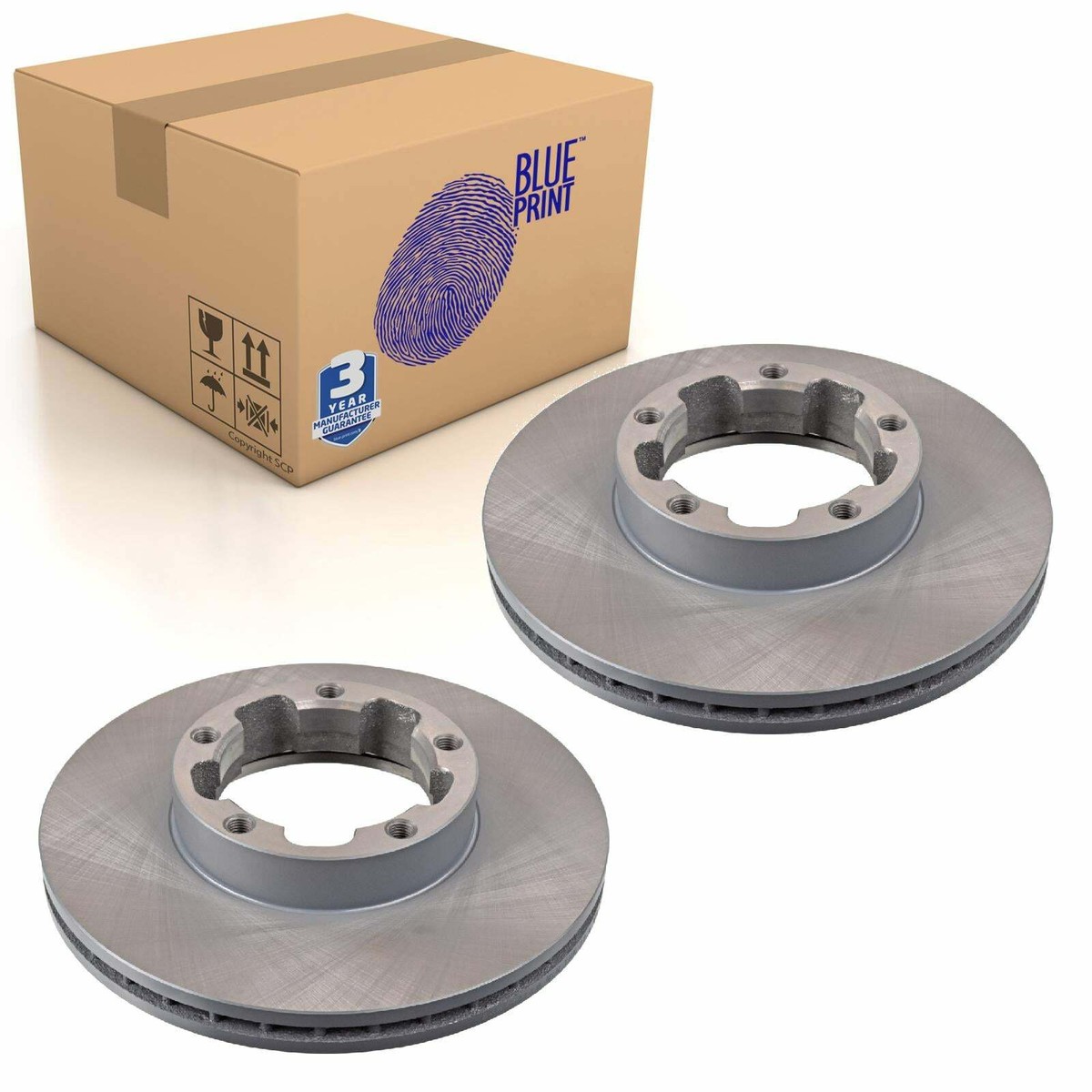 Pair of Front Brake Disc Fits Nissan Cabstar Trade Urvan