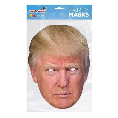 100 x Donald Trump Kartenmasken Maske-arade schick verkleiden Hirsch Nacht Party - Bild 1 von 1