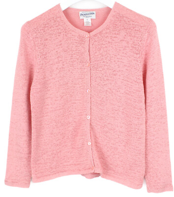 Pendleton Pullover Damen Groß Petite Strickjacke Gestrickt Geknopft Pink