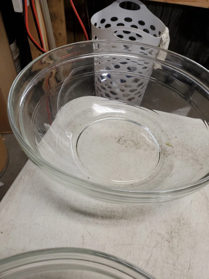 Juego de 6 cuencos mezcladores de vidrio transparente de Duralex Francia Foto 4 de 4