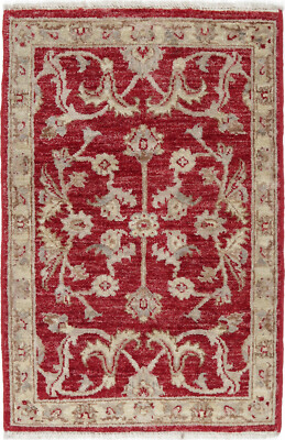Ziegler Teppich Orient Perser Rug Chobi Rot Beige Schurwolle Farahan Design Deko