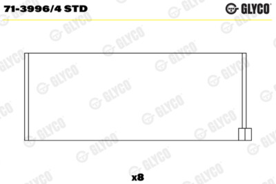 GLYCO 71-3996/4 STD connecting rod bearings for ALFA ROMEO
