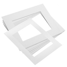 25 Pcs Picture Mounts for Frames Hanging 10 Inch Mats White Mattes