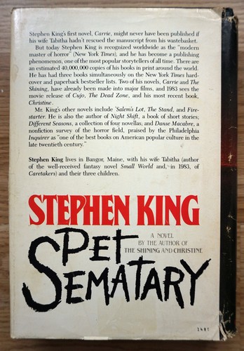 Pet Sematary By Stephen King 1st Edition Doubleday 1983 Hardback Book - Picture 2 of 7
