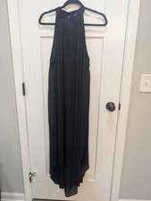 SHEIN Curve Black Maxi Dress Womens 2XL Halter Flowy Formal Evening Dress